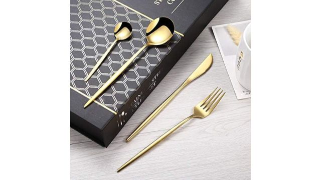 Stainless Steel Gold Cutlery Set