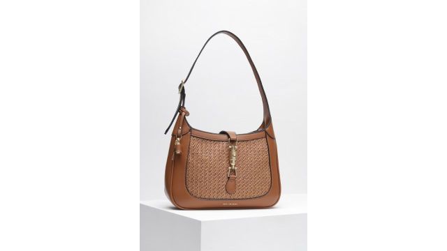 VAN HEUSEN Brown Textured Casual Handbag
