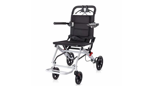 VMS Careline White Airlite Travel Wheelchair