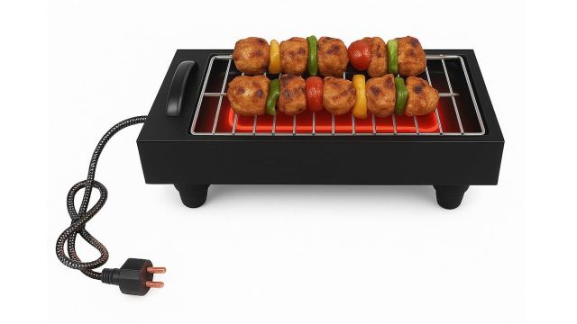 Wellberg 2000W Portable Electric and Charcoal Barbecue Grill