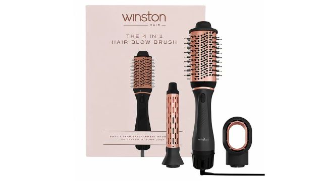 Winston 4-In-1 Hair Styling Blow Brush - Grey