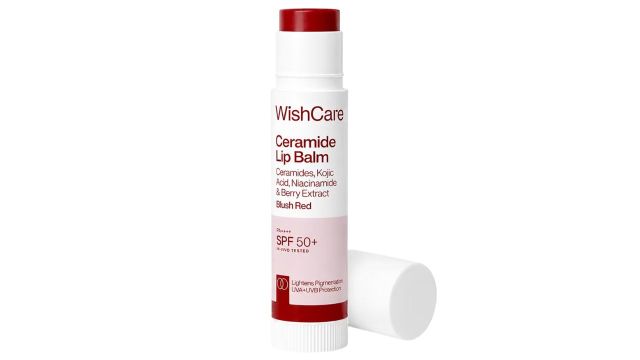 WishCare Tinted Ceramide Lip Balm with SPF50 PA++++ Kojic Acid & Niacinamide - Blush Red