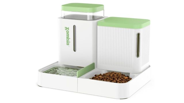 ZOMISIA Gravity Cat Feeder and Water Dispenser