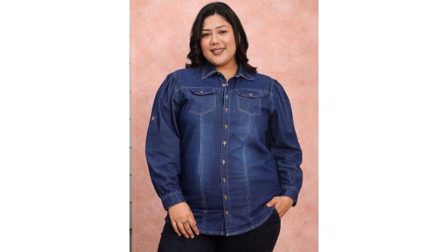 all about you Blue Denim Shirt
