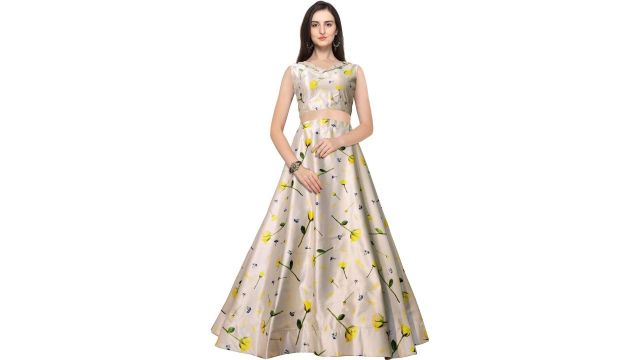 KAHIRAA WHOLETEX Printed Semi-Stitched Lehenga & Unstitched Blouse