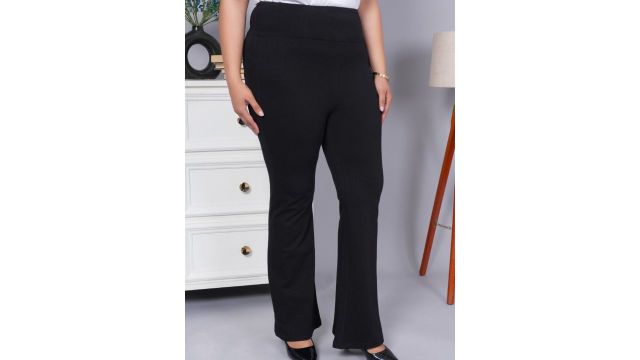 Mlada Women Solid High Waist Stretchable Bootcut Flared Cotton Leggings