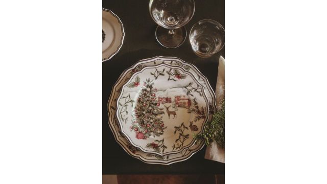 4-Pack Printed Porcelain Starter Plates