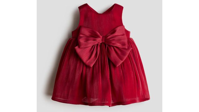 Bow-Detail Organza Dress