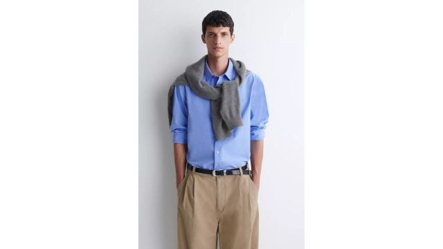 Cos RELAXED PIMA COTTON-POPLIN SHIRT