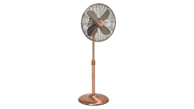 DecoBREEZE Brushed Copper Pedestal Fan