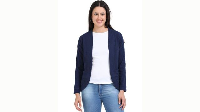 FABCHOICE Women Denim Blue Shrug