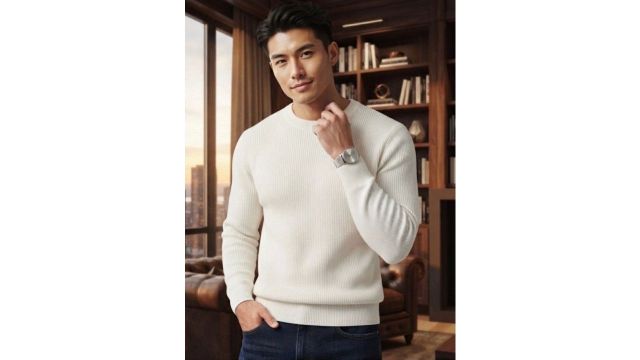 HERE&NOW Men Ribbed Pullover