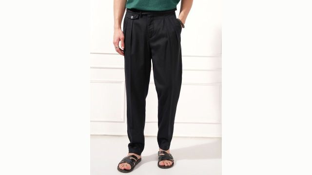 Highlander Men Relaxed Fit Italian Style Gurkha Pleated Trousers