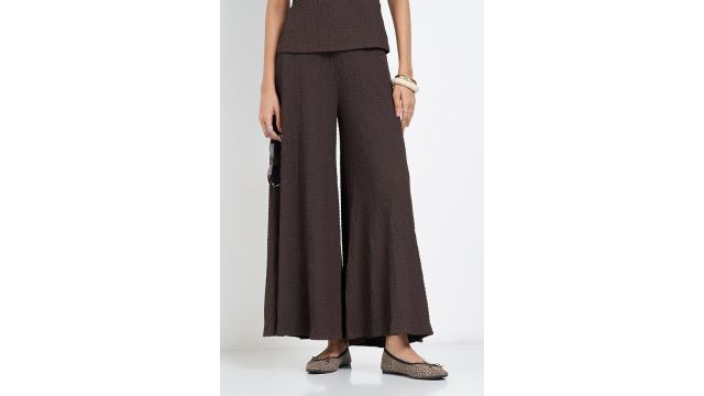 Honey Brown Textured Palazzos