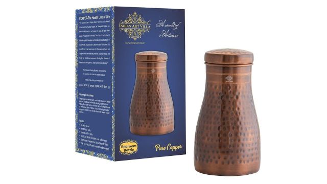 Indian Art Villa Copper Bedroom Bottle