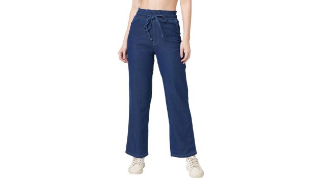 KRAUS Medium Blue Solid Ankle Length Casual Women Relaxed Fit Joggers