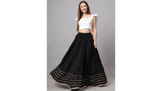 KALINI Flared Maxi Skirt
