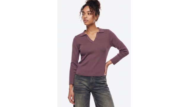 Kraus Mauve Solid Regular Fit Top