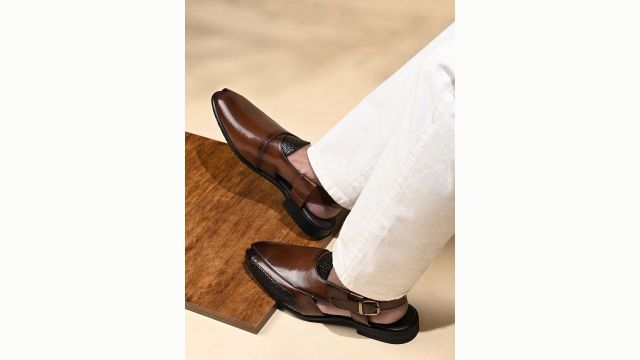 LOUIS STITCH Men Comfortable and Durable Buckle Ethnic Roman Sandals