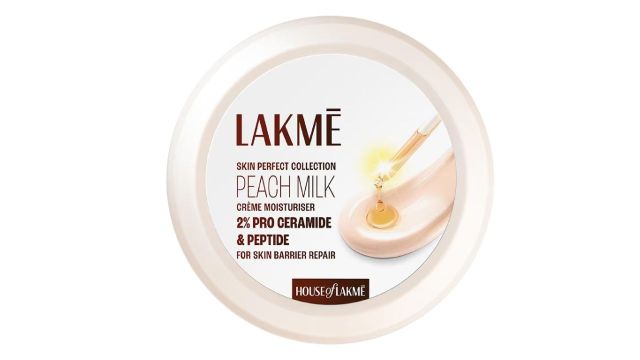 Lakme Peach Creme Moisturiser Ceramide & Peptide Skin Barrier Repair & Hydrated Glow