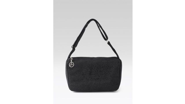 MAEJOY Women Black Rhinestone Shoulder Bag