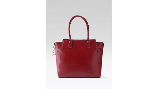 MAEJOY Women Red Textured Work Handheld Bag