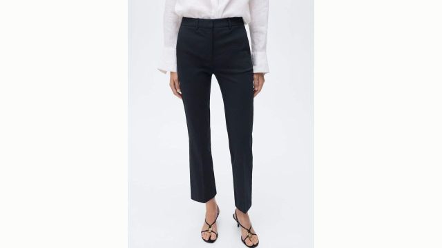 MANGO Women Mid-Rise Straight Fit Cropped Chinos