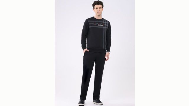 Monte Carlo Checked Full Sleeve T-Shirt With Trouser