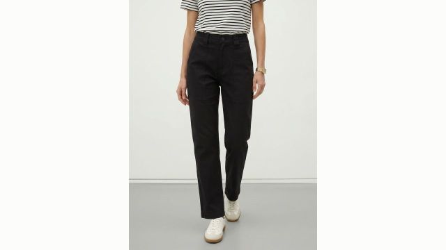 Nautica Women Straight Fit Panelled Chinos Trousers