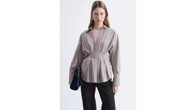 & Other Stories Fitted-Waist Cotton Shirt