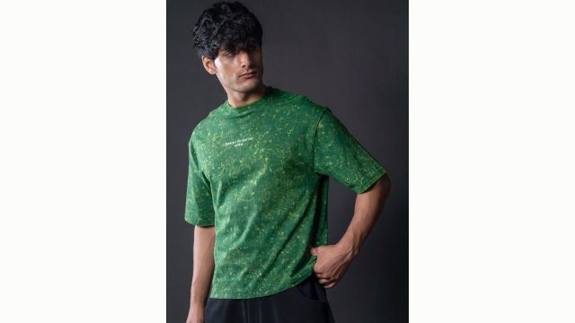 Powerlook Wahed Samurai Printed Cotton Round Neck Long Sleeves Oversized T-shirt