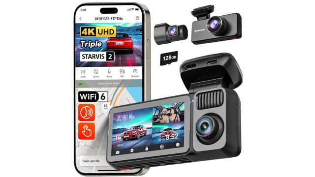 REDTIGER F17 Elite 4K 3 Channel Dash Cam