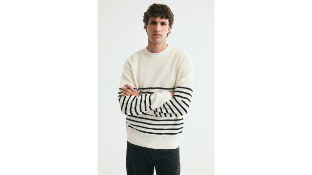 Regular Fit Rib-knit Cotton Jumper