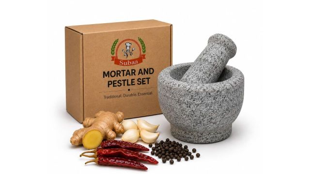 Subaa Stone Mortar and Pestle Set