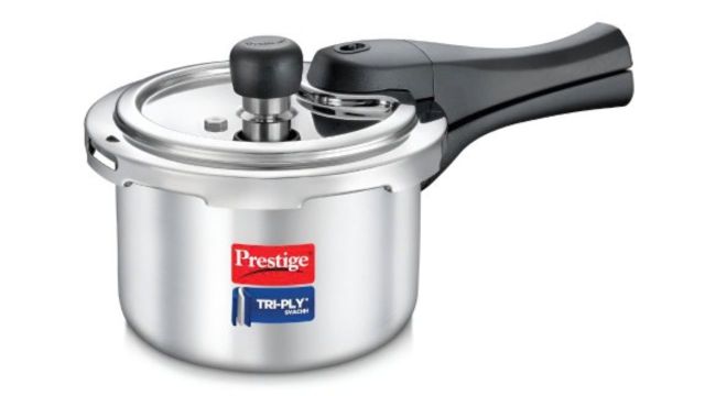 Svachh Silver Tri-Ply Stainless Steel Easy to Clean Induction Outer Lid Pressure Cooker
