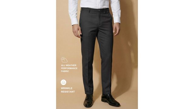 Van Heusen IQ Men 4-Way Stretch Wrinkle and Water Resistant Ultralight Trousers