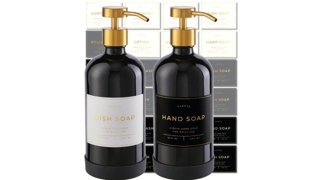 Verute Glass Soap Dispenser Set