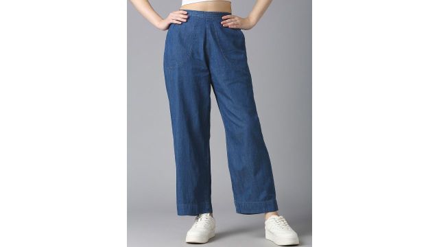 CORSICA Women Relaxed Straight Leg Loose Fit Parallel Trousers