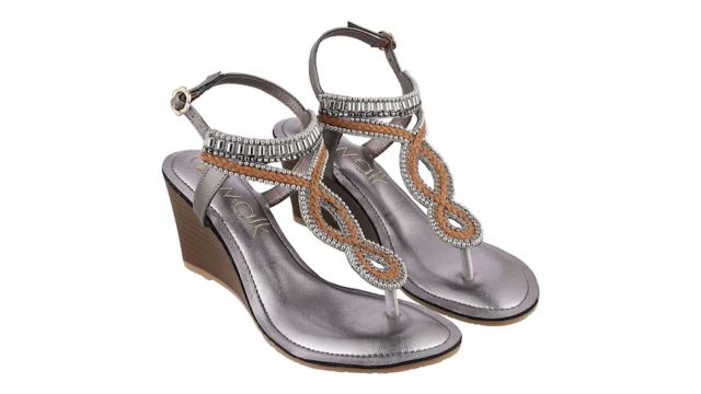 Black Embellished Party Women Heels