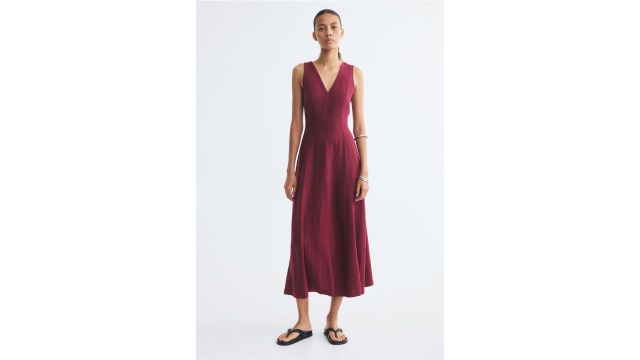 Flared-skirt Viscose-blend Dress
