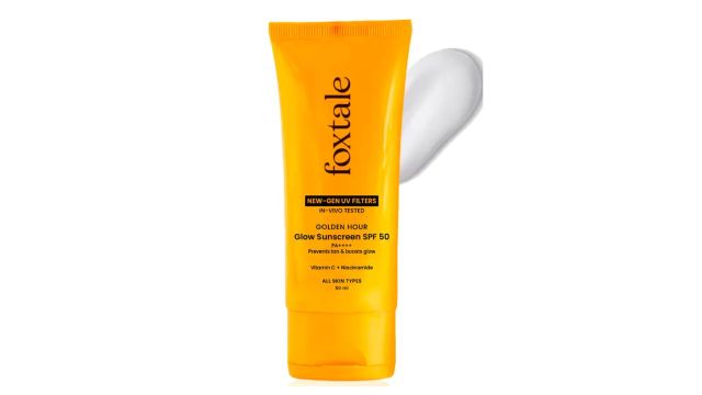 Foxtale Glow Sunscreen SPF 50 PA++++ with Vitamin C and Niacinamide