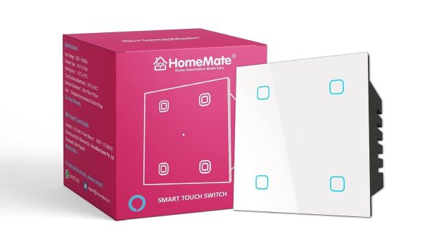 HomeMate Wi-Fi 4 Gang Touch Switch