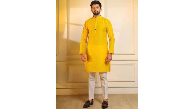 Koshin Men Grandeur & Majestic Artwork Kurta