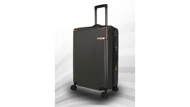 LOUIS POLO SkyTrail Textured Hard Sided Large Trolley Suitcase