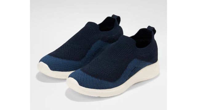 Navy Knit Slip-On Casual Shoes