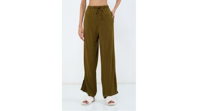 Olive Lace Detail Minimal Pyjamas