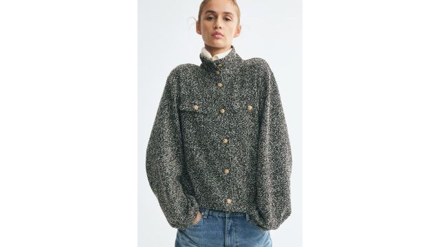 Oversized Bouclé-knit Jacket