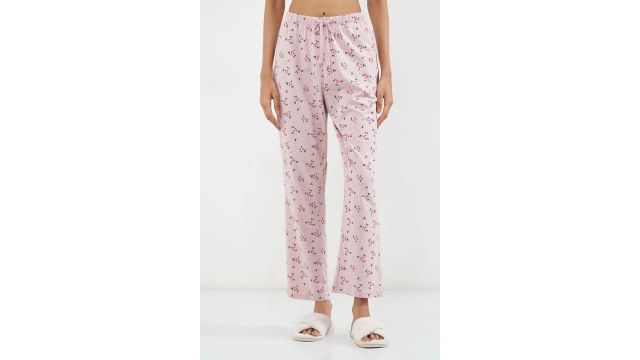 Peach Ditsy Floral Print Pyjamas