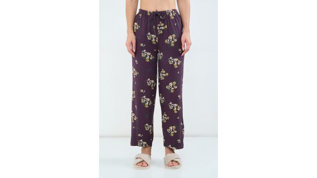 Purple Floral Print Pyjamas