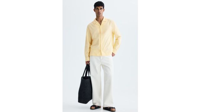 Relaxed Fit Linen-Blend Resort Shirt